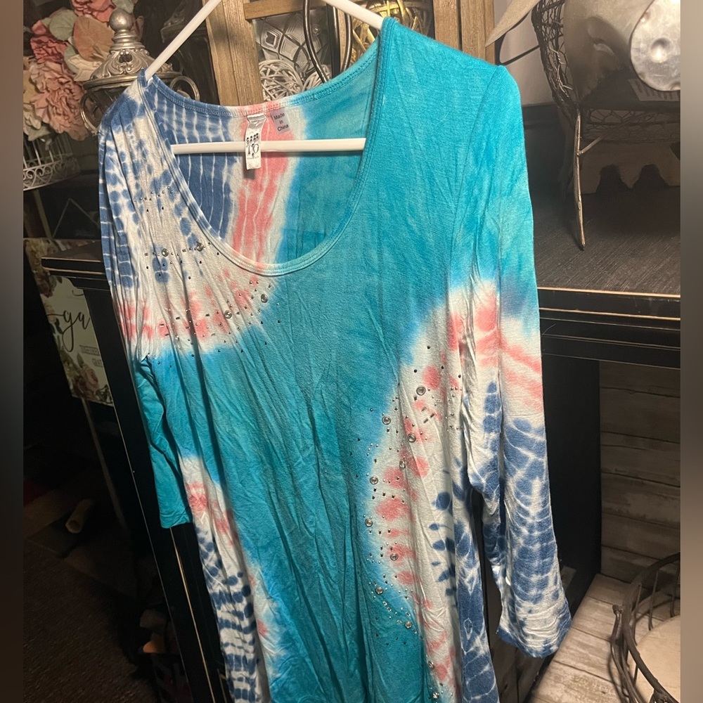 Summer fun long sleeve with embellishments to make your shimmer shine!